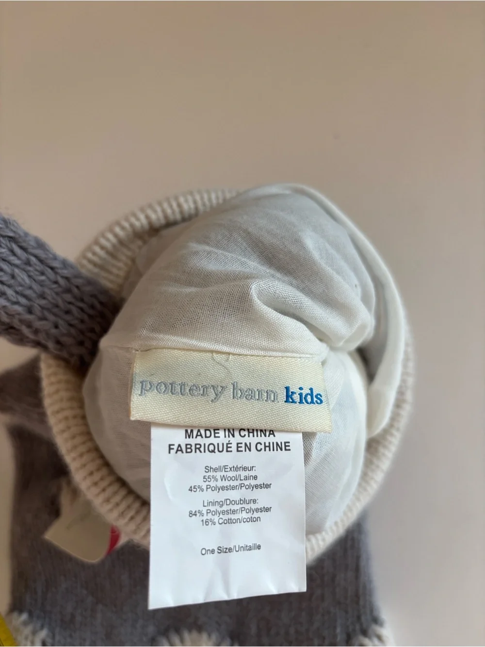 Pottery Barn Dad Embroidered Gray Polka Dot Stocking